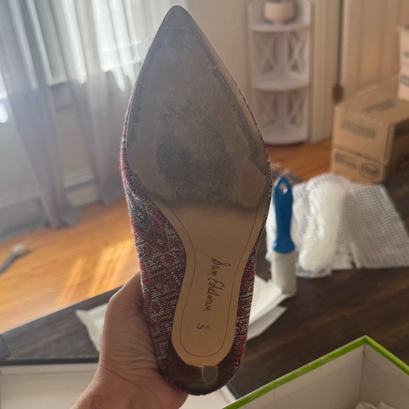 Sam Edelman Red Patterned Heels - Picture 2 of 3